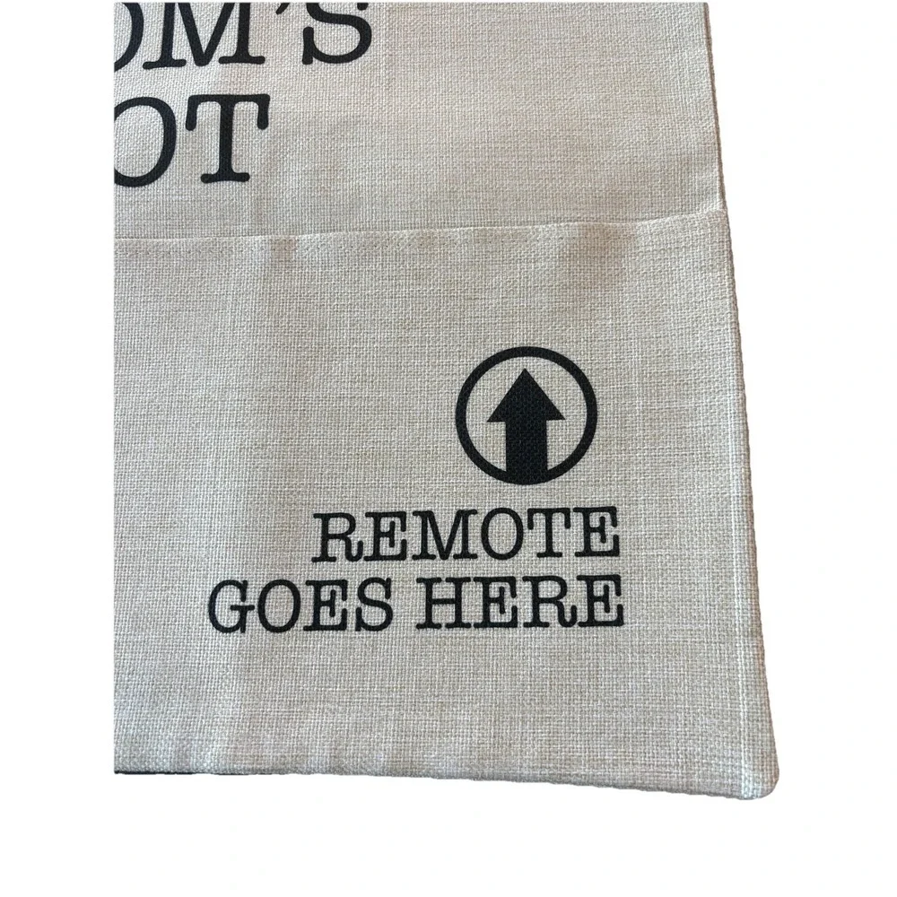 Novelty Remote Control Pocket Pillow Cases Gift Mom & Dad Pocket Zip Set 2